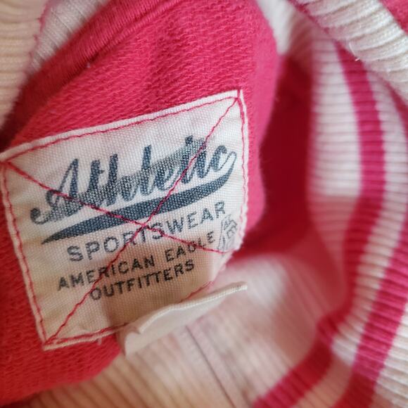 Y2k American Eagle Full Zip Sporty Hot Pink Sweatshirt - Medium - Picture 4 of 7